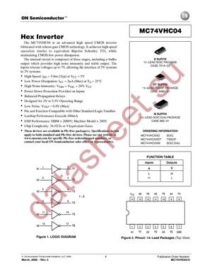 MC74VHC04DTR2 datasheet  